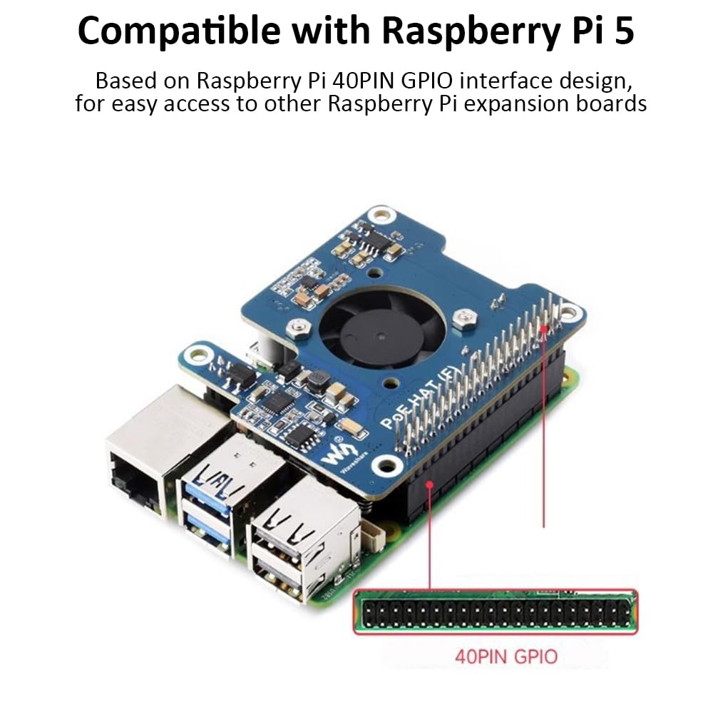 Amazon.com: for Raspberry Pi 5 Power Over Ethernet Expansion Board