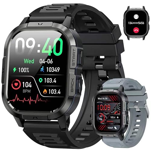 Smart Watch for Men Fitness Tracker with Call Function, Waterproof Design