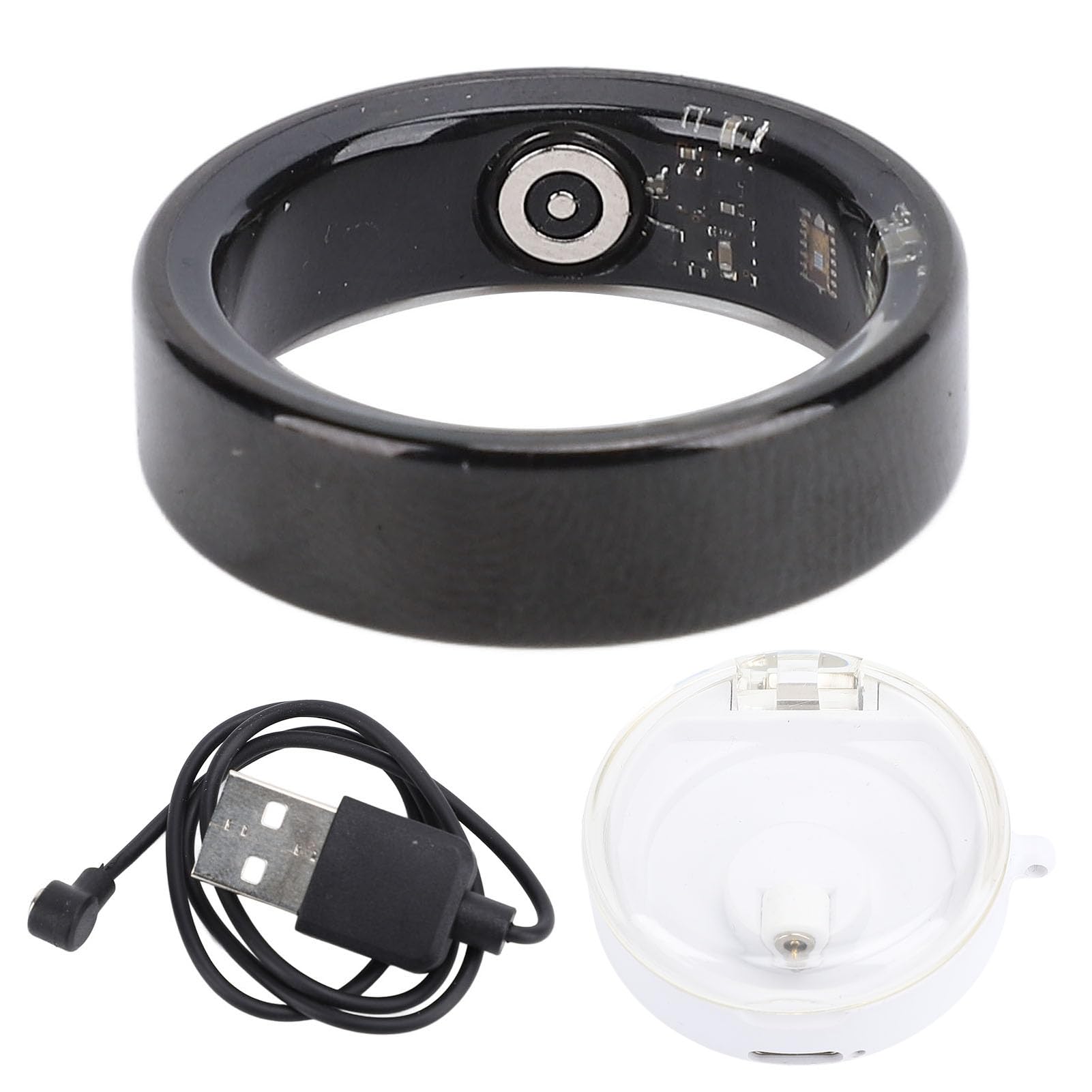 Vikye Smart Ring Health Tracker, Sleep Tracking Wearable Health Rings, Health Fitness Tracker Rings with Charging Case, with Multiple Sport Modes (20.8mm / 0.82in)