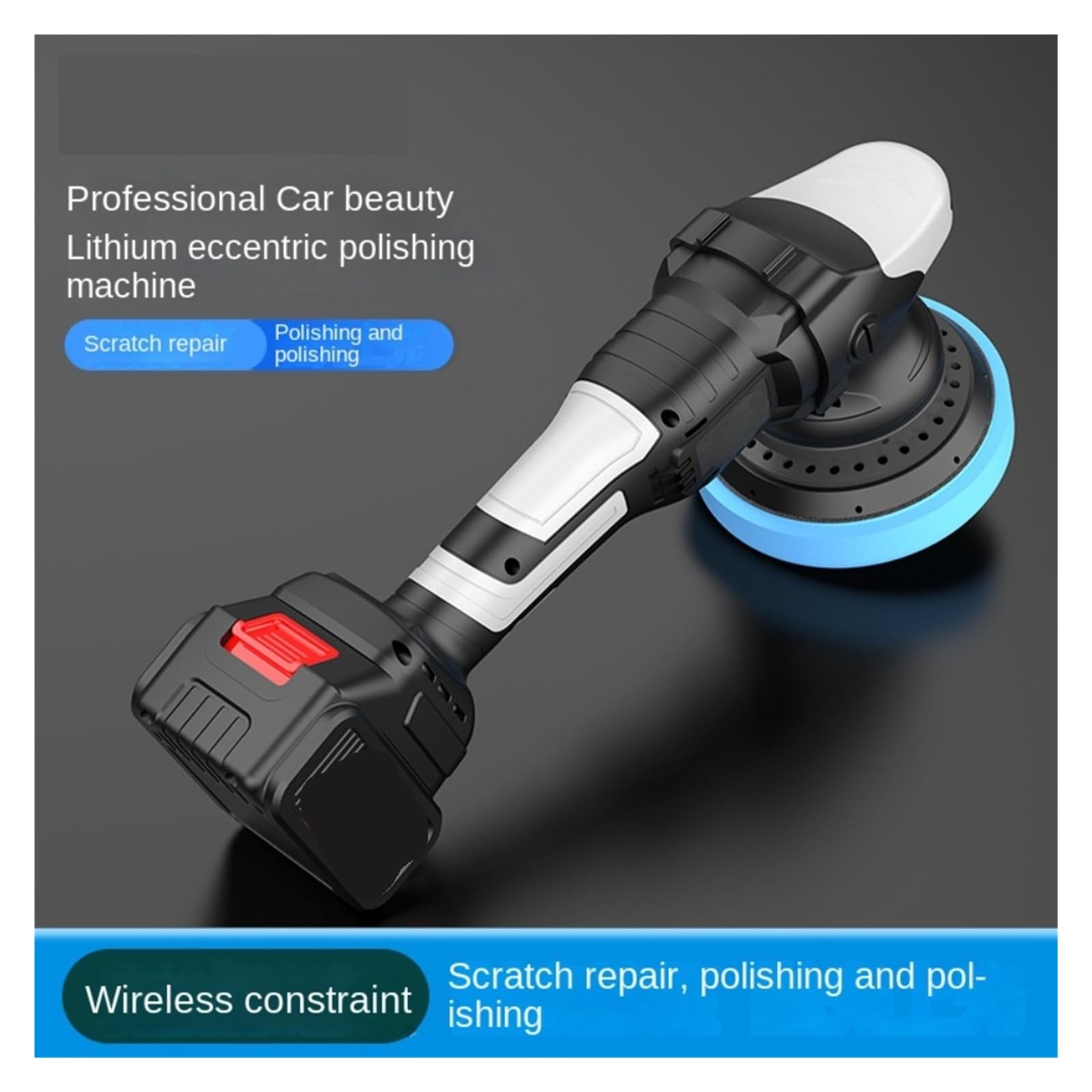 Polisseuse électrique sans fil for voiture, silencieuse, 3 vitesses réglables, Faibles vibrations