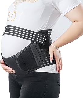 Maternity Belt, Pregnancy Support Belt & Postpartum Belly Band, Relieve Back, Pelvic, Hip Pain, Best Abdomen Support for Running and Exercising Moms (Large, Black)