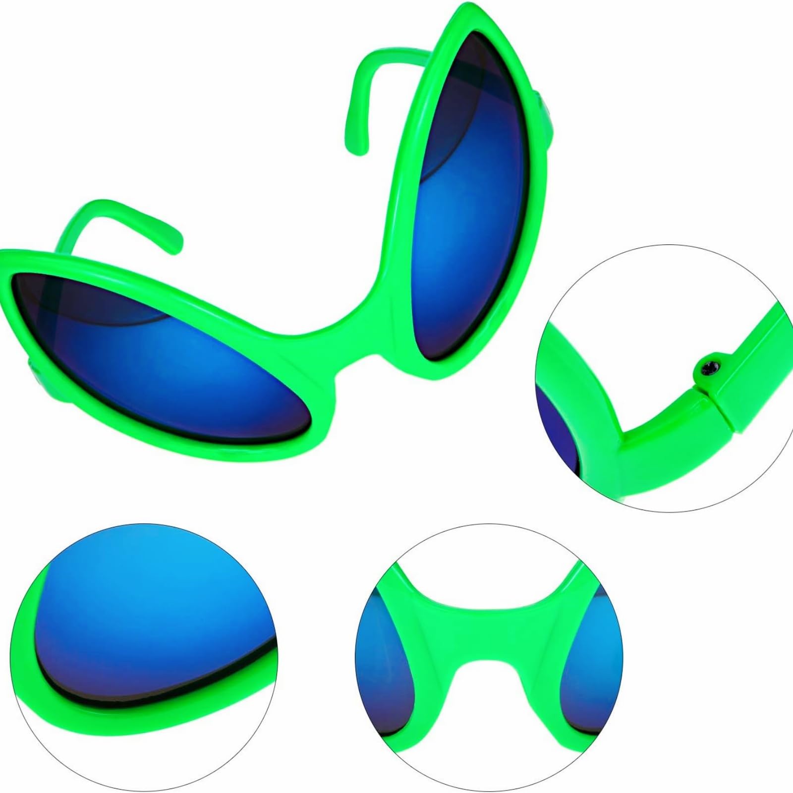 6 works Alien Glasses Alien Costume Sunglasses, Alien Costume Accessories, Alien Headband & Glasses - Image 4