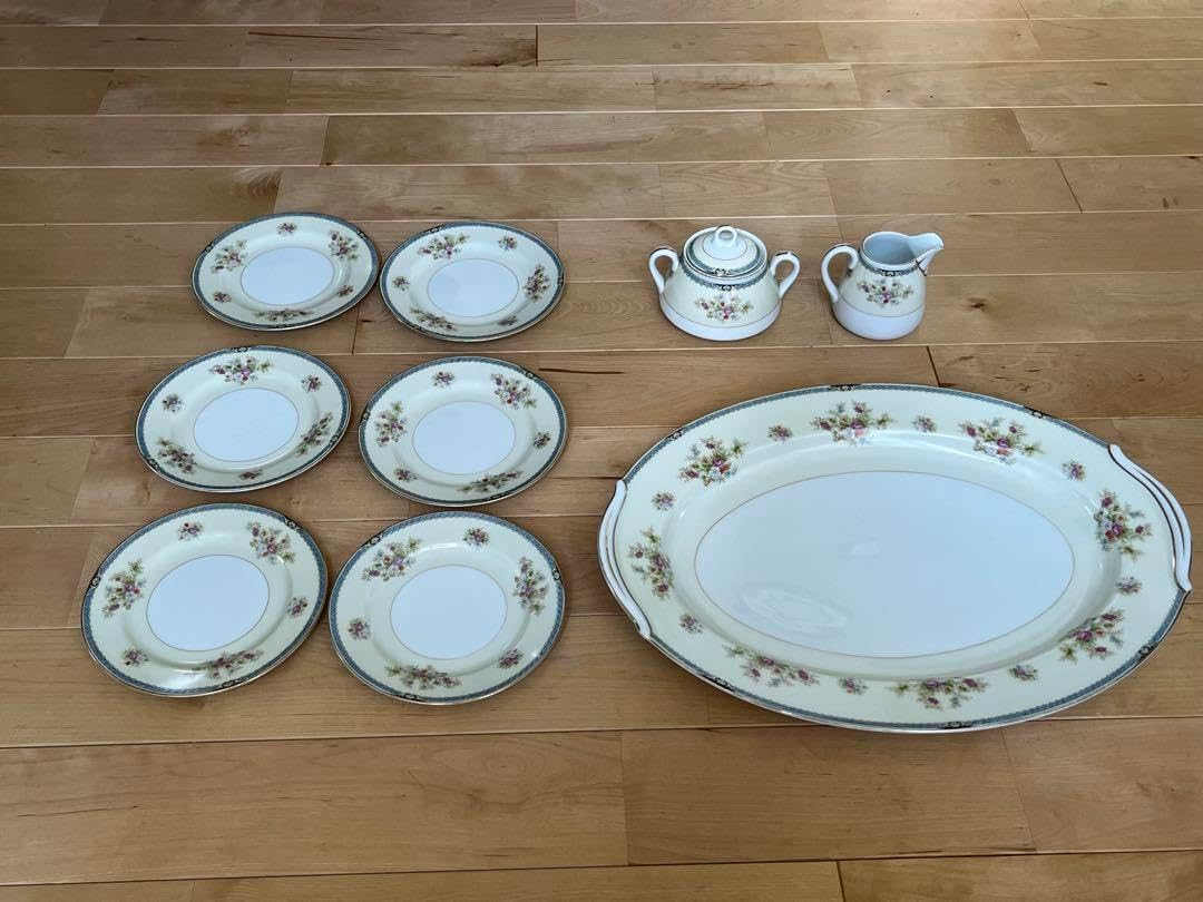 オールドノリタケ 1850年 小皿6枚 大皿 シュガーポット ミルクポット