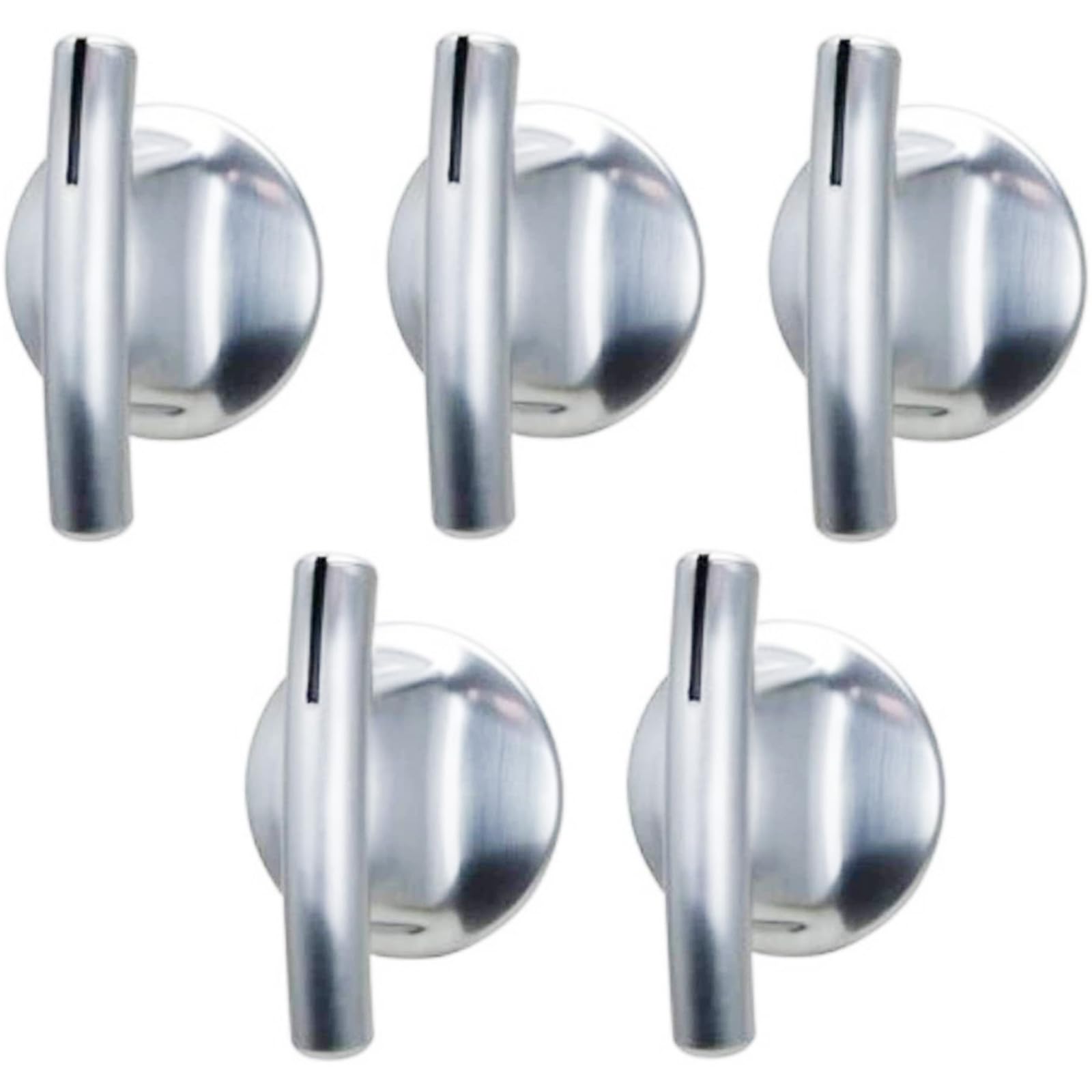 Gramigg Set of 5 Stove Replacement Knobs Rustproof Handles with Accurate Heat Control Fit for Cooktop Repair Stove Knob