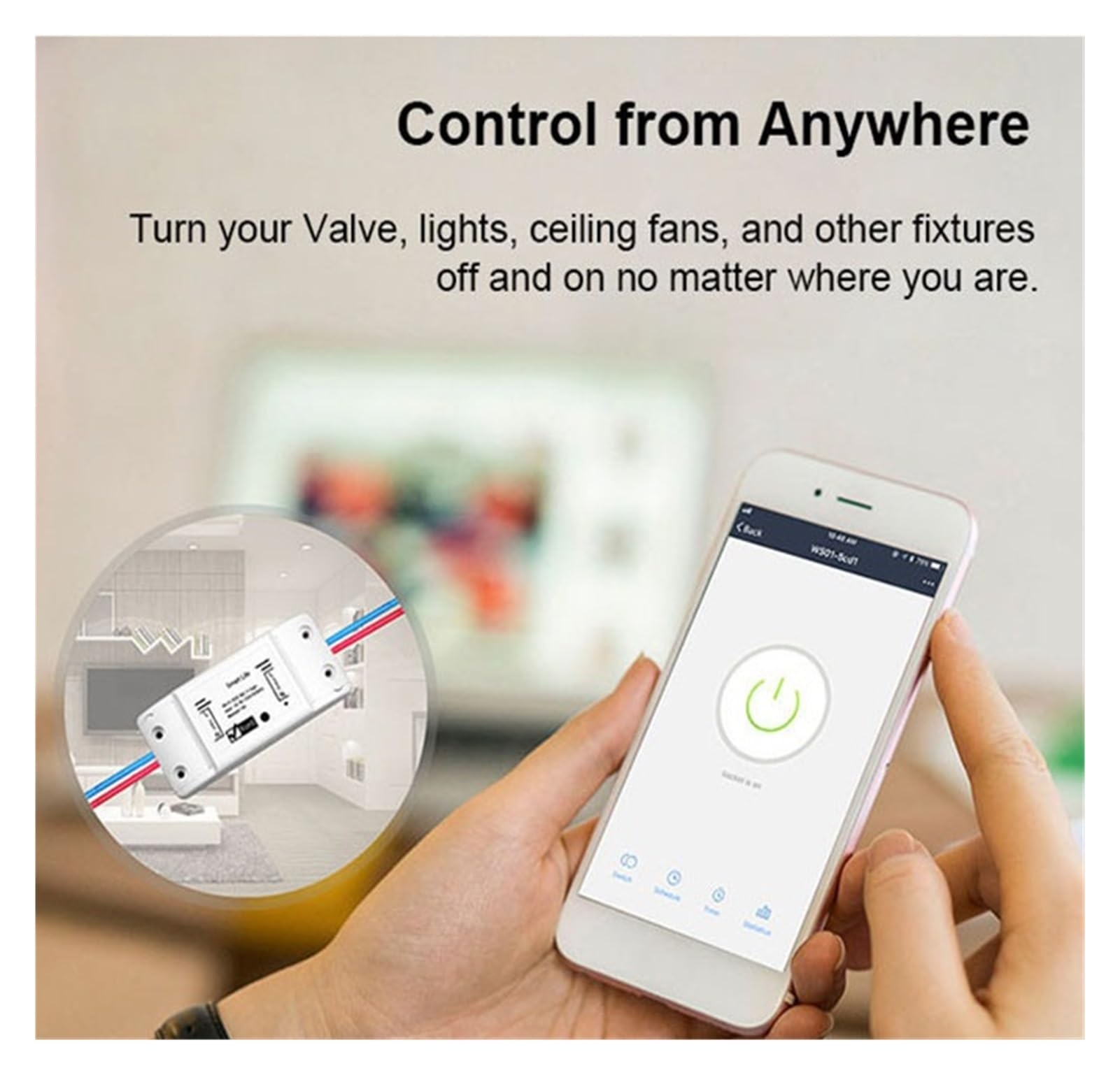 Valvola A Sfera Motorizzata Impermeabile Intelligente WiFi IP65 Smart Switch Temporizzato Fit For Acqua Con Life(1")