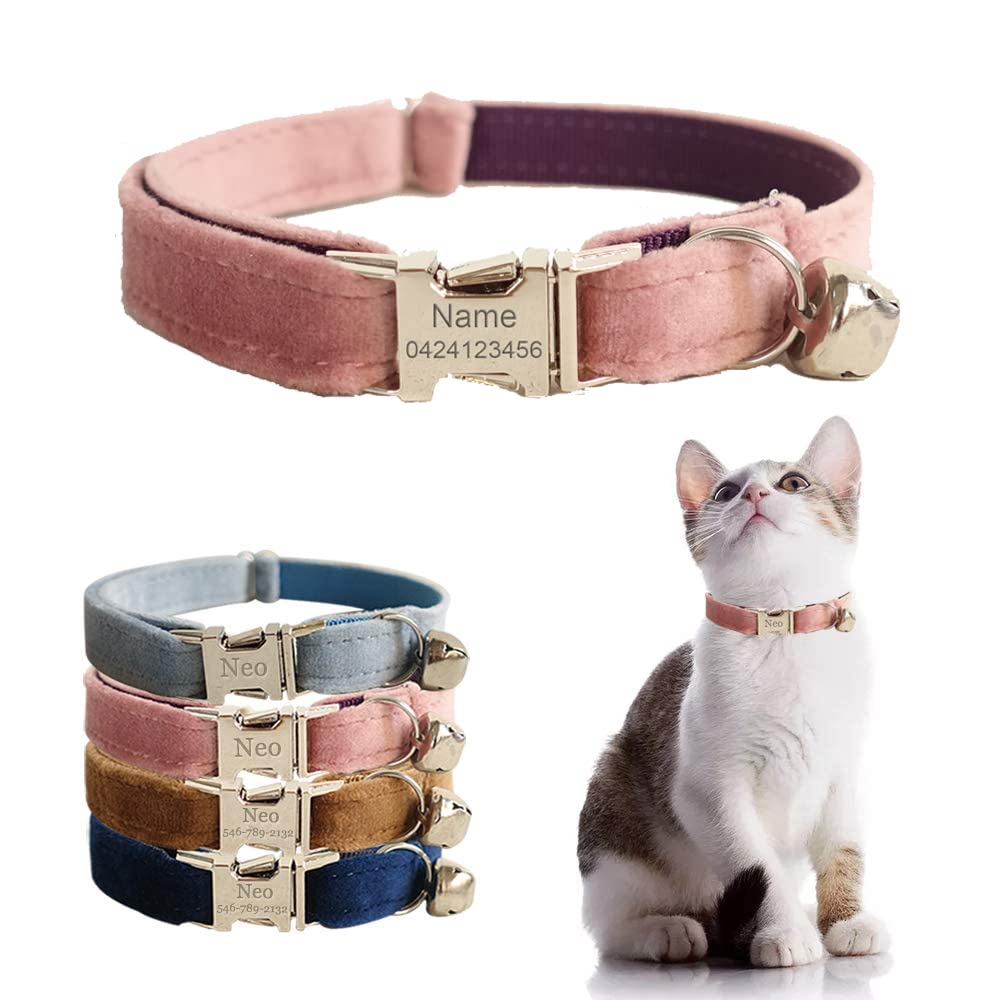 Amazon | 猫 首輪 名前入り 迷子札付き 猫くびわ 鈴付き 調整可能