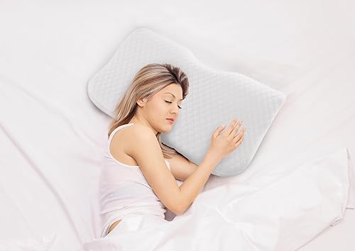 Miniatura 4 de Comfyt Almohada infantil para dormir, almohadas de espuma viscoelástica de contorno para niños, almohadas de cama pequeñas de viaje, almohadas