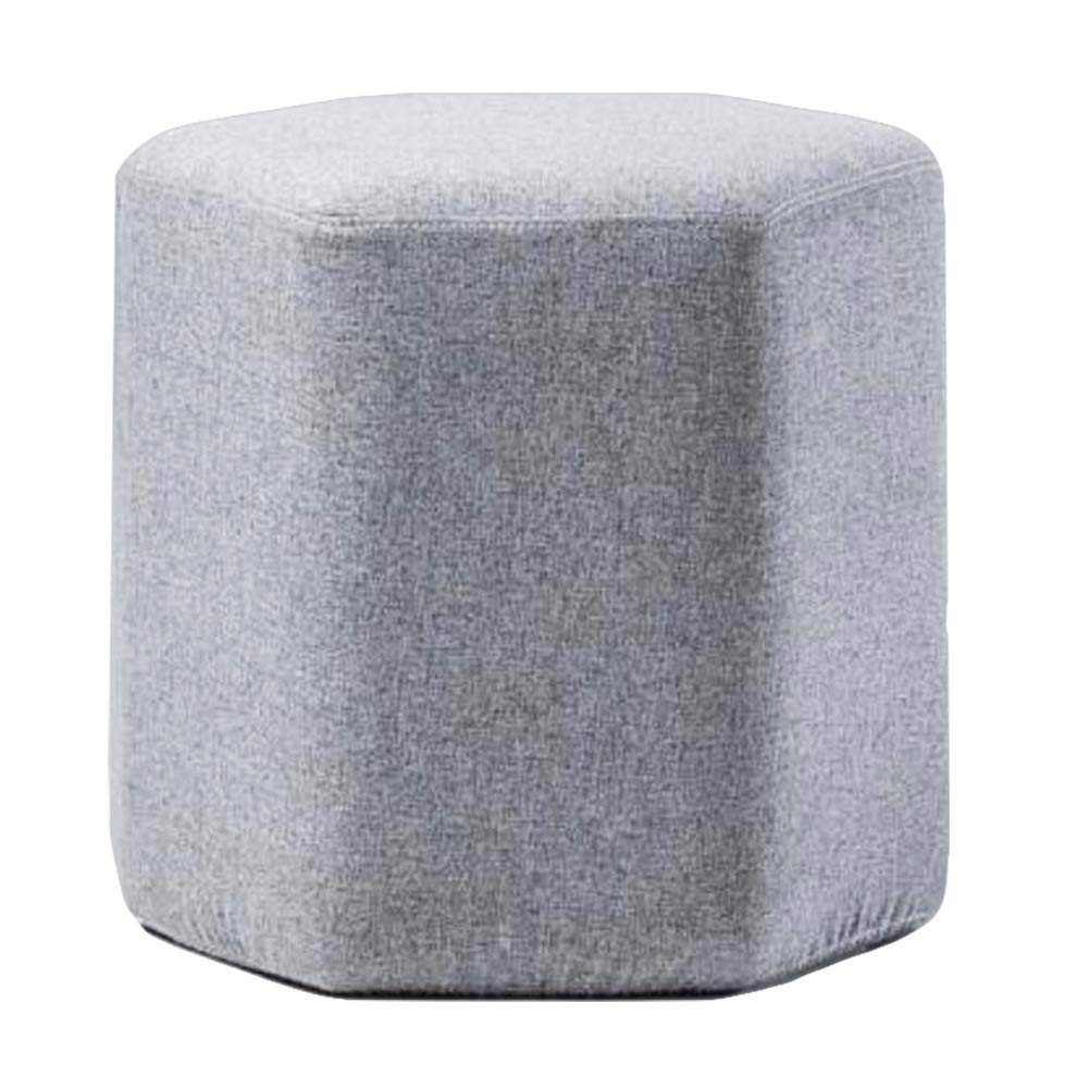 Tabouret Siège Canapé Gris 40cm - Pouf Repose-Pieds Confortable pour Soulager les Jambes
