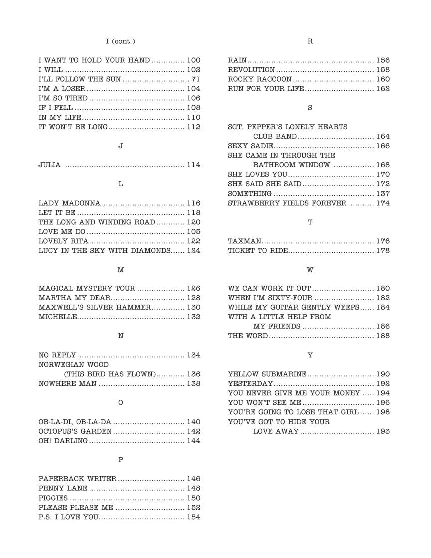 The Beatles Real Book: C Instruments