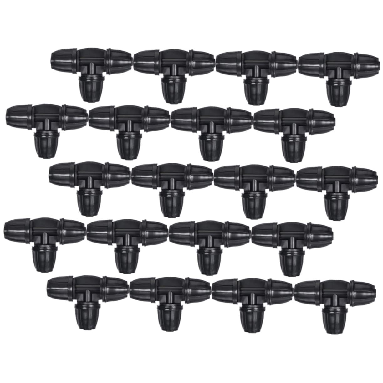 Conector en T, 40 piezas de riego por goteo Junta en T con púas Adaptador de riego en T Adaptador de púas for manguera Conector de tubo de agua