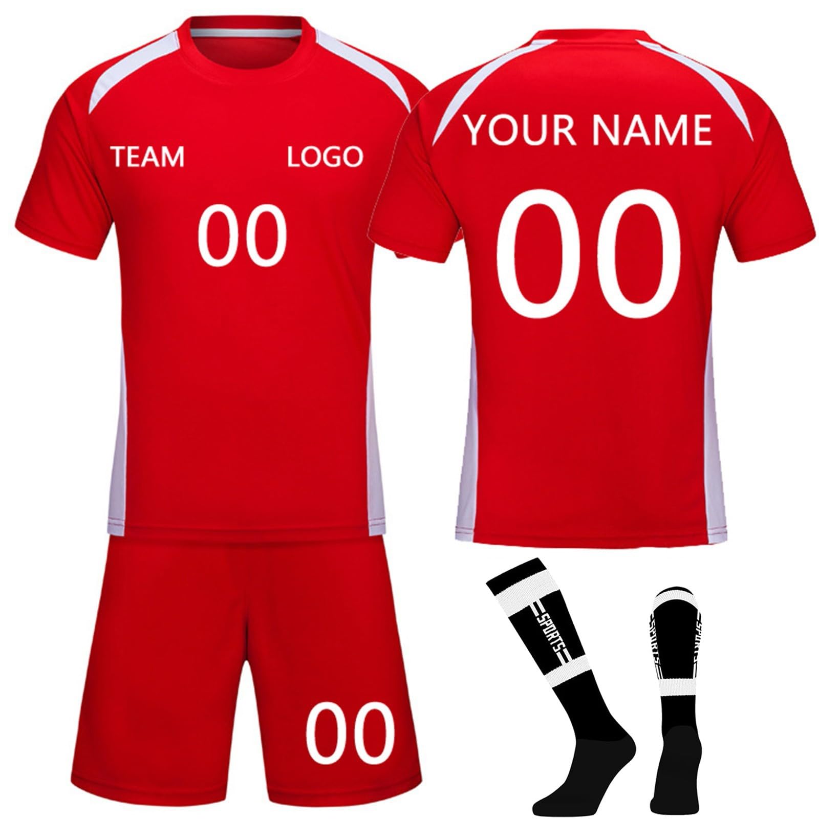 Genérico Camisetas De Futbol Equipacion Niño Personalizada Camiseta Futbol Hombre Personalizar Fútbol Equipacion De Futbol con Tu Nombre Y Número Camisetas De Equipación Niño Adultos