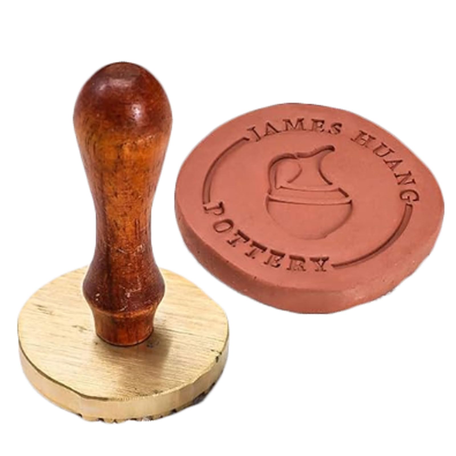 Timbri per ceramica personalizzati Ottone Materiale Stampo per argilla Strumenti per ceramica fatti a mano Timbro con logo in ceramica Timbro per ceramica personalizzato Kit timbro fai da te