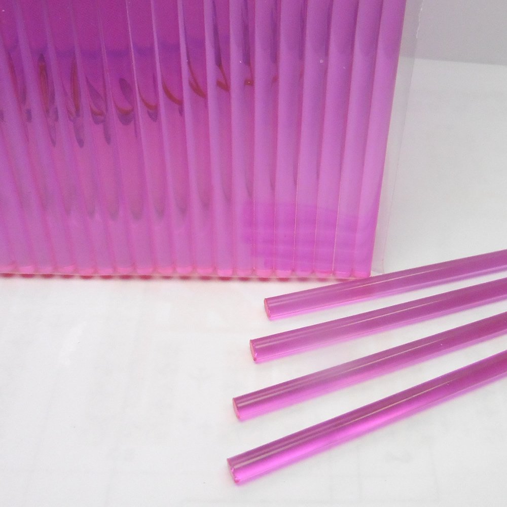 Weststone Lutscher-Sticks für Cake Pops, Lollipops, Acryl, 15,2 x 5/32 cm, 50 Stück 4" Pink 4"