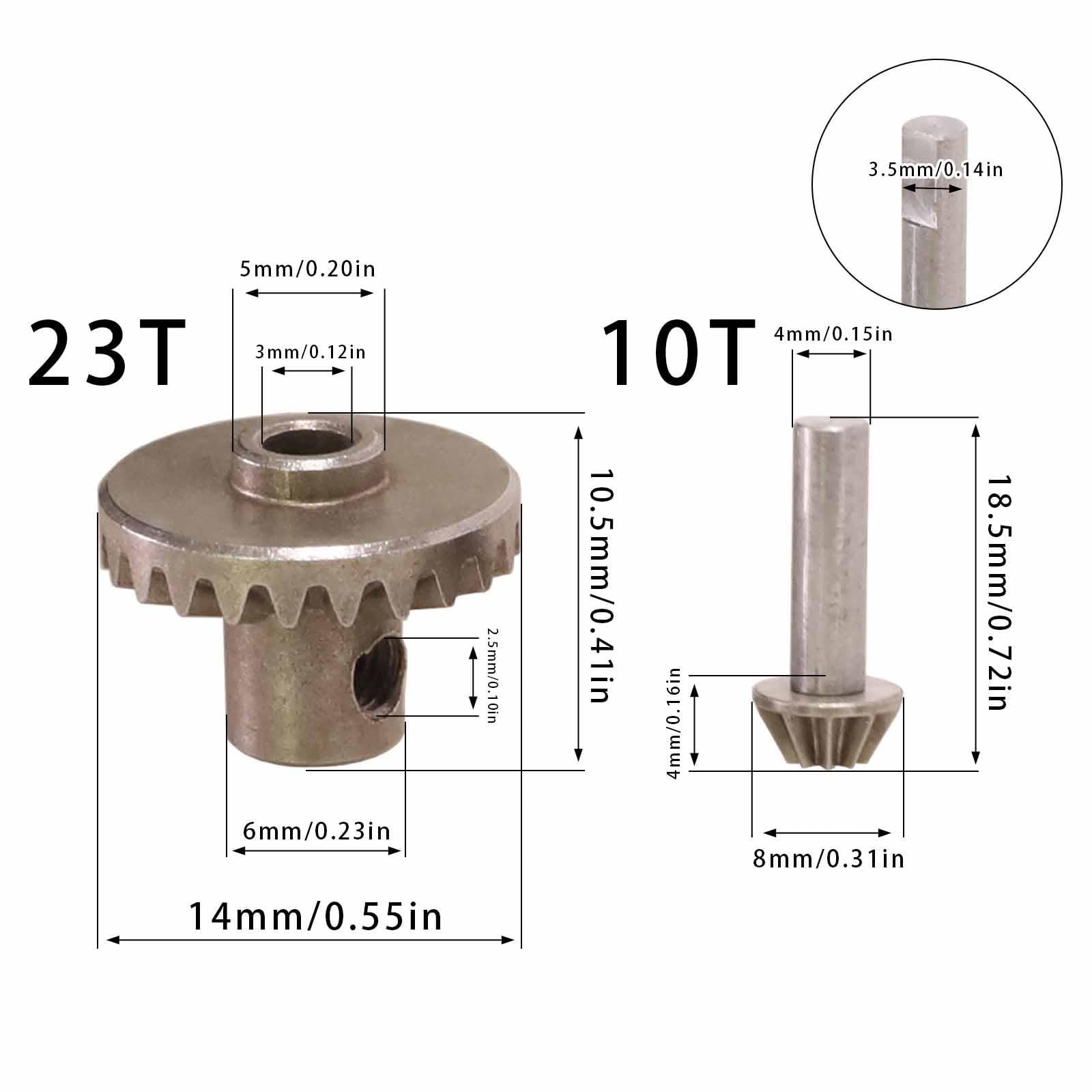 RC Metallachsen Zahnradbrückenwelle Lenkbecher Lenkstangen Kit Upgrade