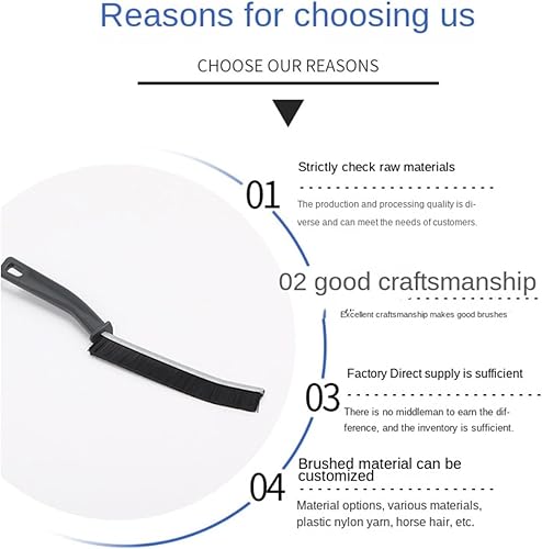 Miniatura 8 de Cepillo de limpieza de huecos, herramienta de limpieza de hendiduras, pequeños cepillos de limpieza, cepillo de limpieza de ranura de ventana (6PCS)