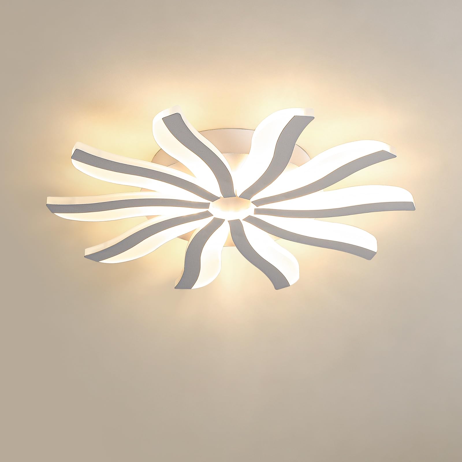 Plafonnier LED Moderne 3000K Lampe de Plafond Blanc 4812569