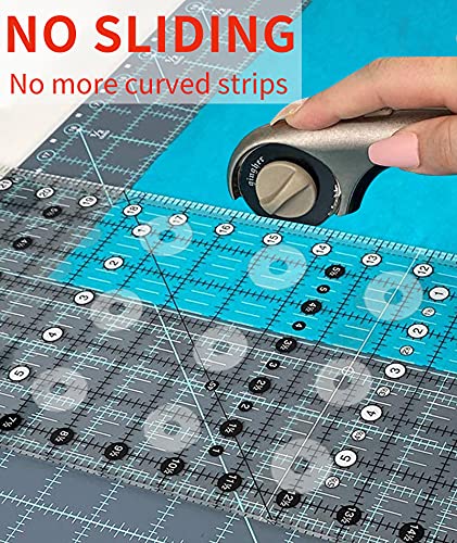 Non Slip Grips For Quilting Rulers Quilt Templates, Birllaid Non-Slip Adhesive Rings True Grips For Sewing Rulers 144 Pack(72 Large & 72 Small) #TOP2