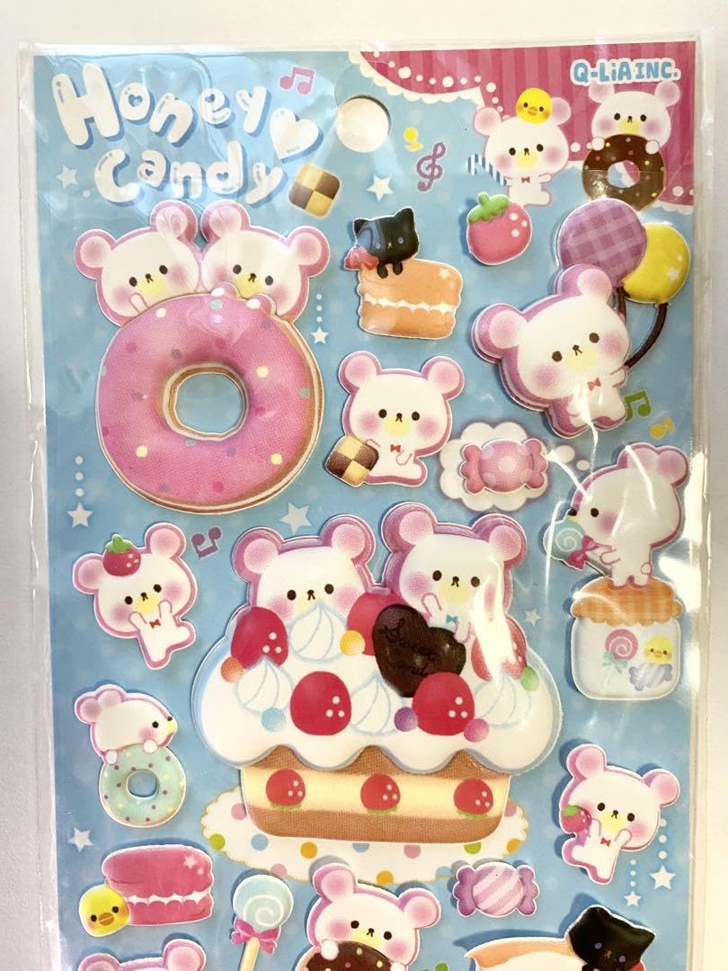 Amazon.co.jp: honey Candy ぷっくりシール 平成レトロ 女の子