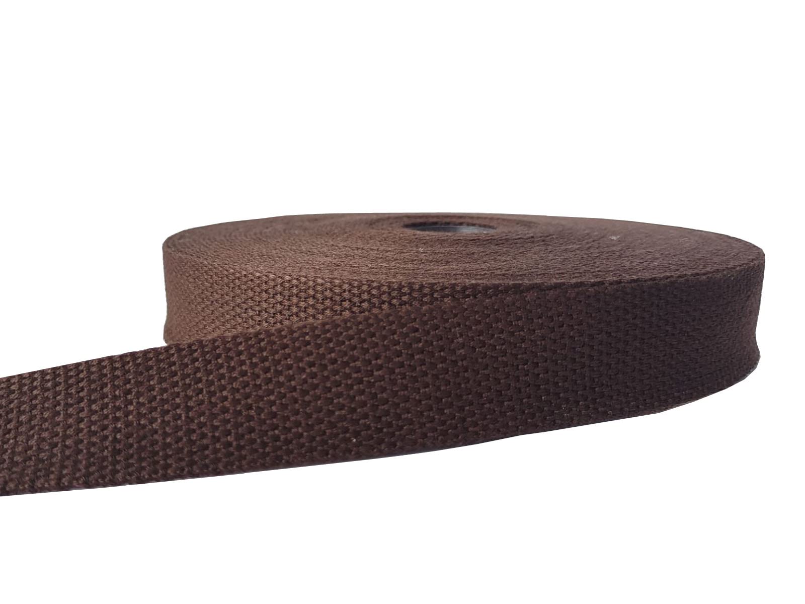 MONIDOOR Cotton Webbing 1.5 Inch 6 Yards Mediumweight Polyester Cotton Webbing Strap for Cloth Tote Bags Leash Straps Crafts Outdoor Accessories(1.5 Inch-6 Yards,Dark Brown 163821)