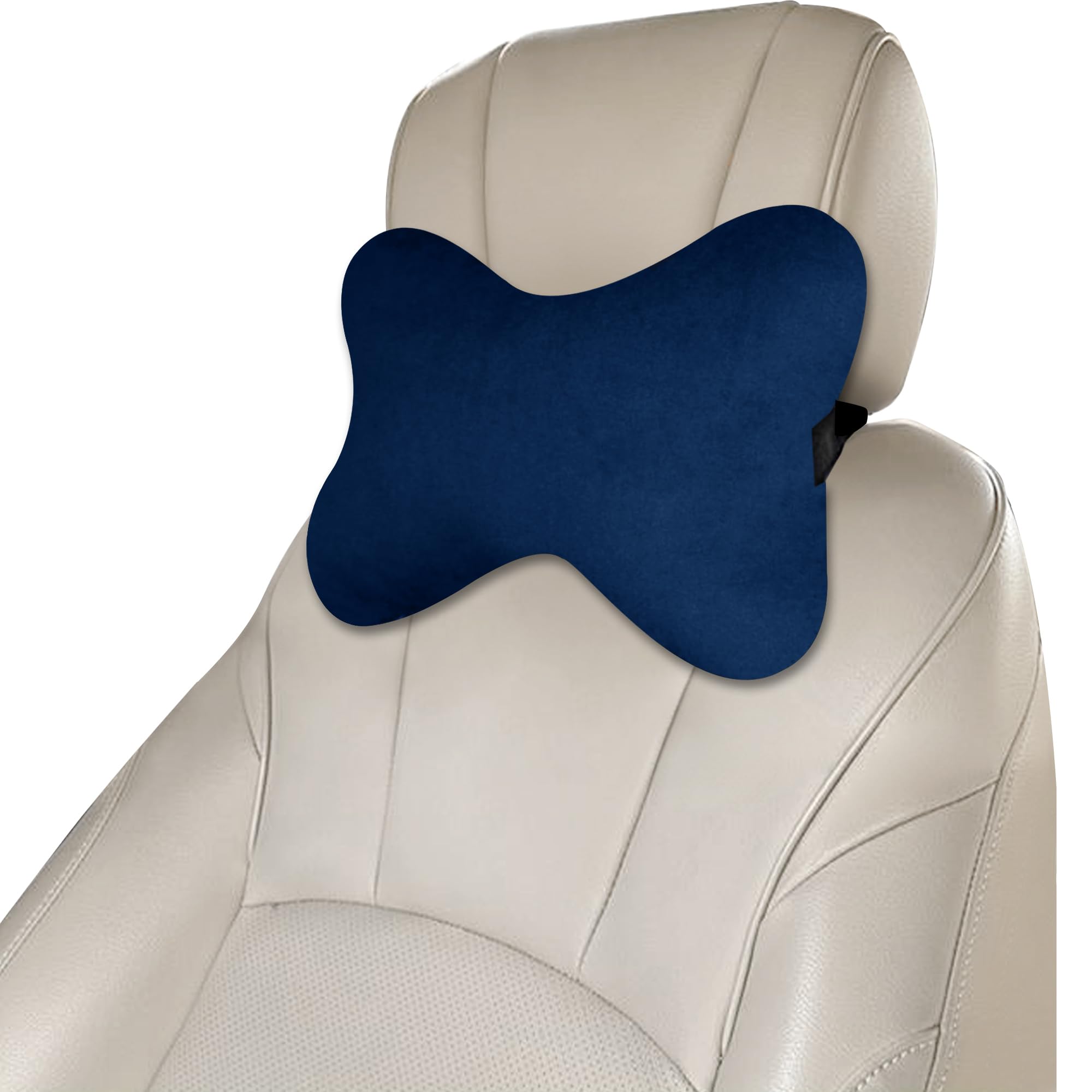 Car Neck Rest Pillow for Head Rest Super Soft Fiber Neck Support for Car Seat, Office Chair, Car Pillows and Cushions for Head & Neck Support in Travel (Navy Blue)-image-38
