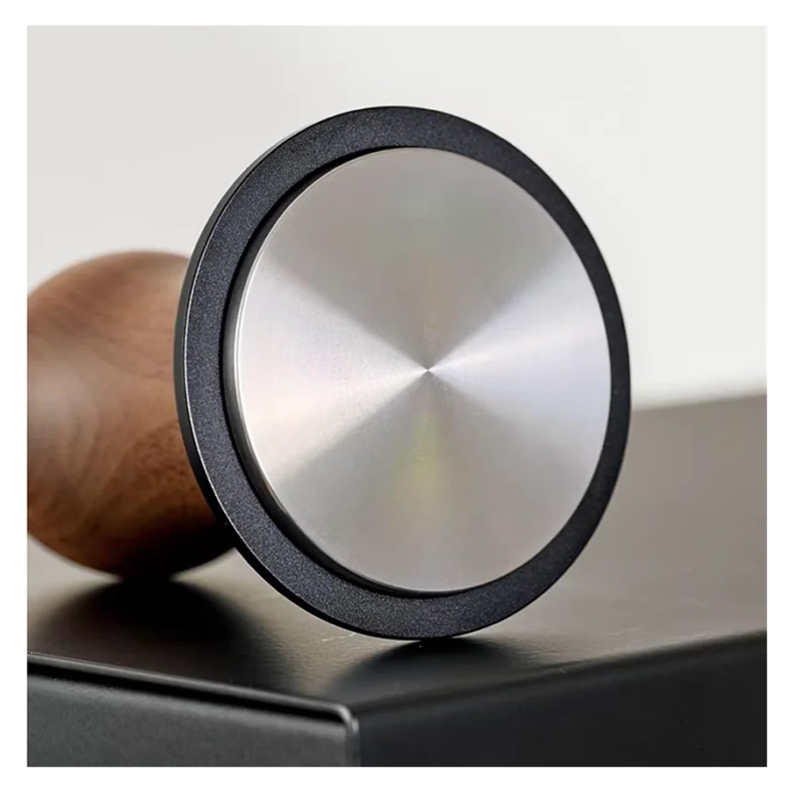 Accesorio For Máquina De Café Tamper Con Resorte Y Mango De Madera. Compatible Con WPM De 58 Mm.