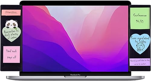 Paquete de 2 tableros de notas negros de 8 pulgadas para computadora portátil, soporte de notas adhesivas, tablero de notas para laptop, paneles