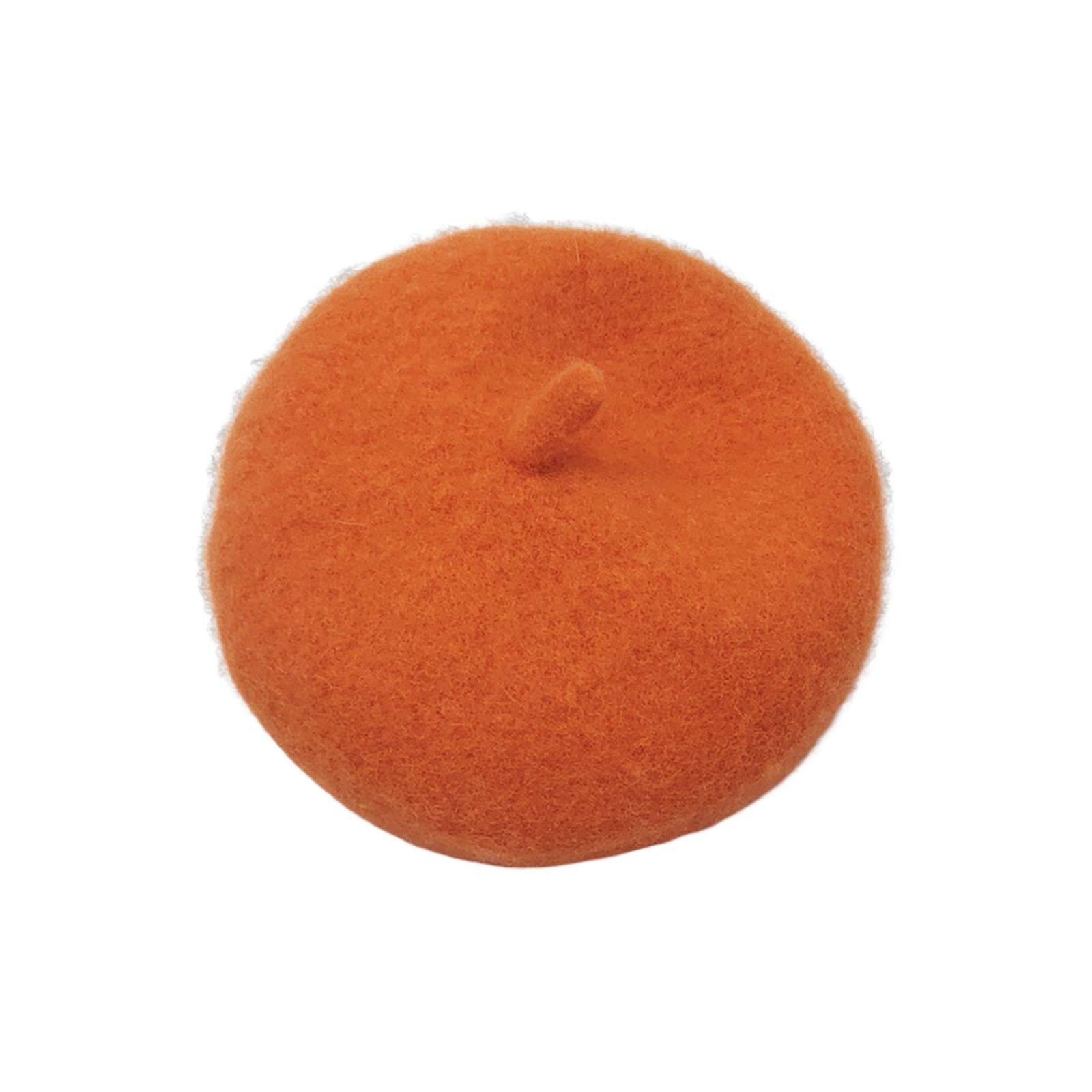 Fonowx Pet Dog Beret Wool Yard Hat, Cat Hat, Durable Lightweight Comfortable Hand Wash Recommended Hair Accessories Hat Diameter 5.1 Inch Skin-friendly Warm, Orange