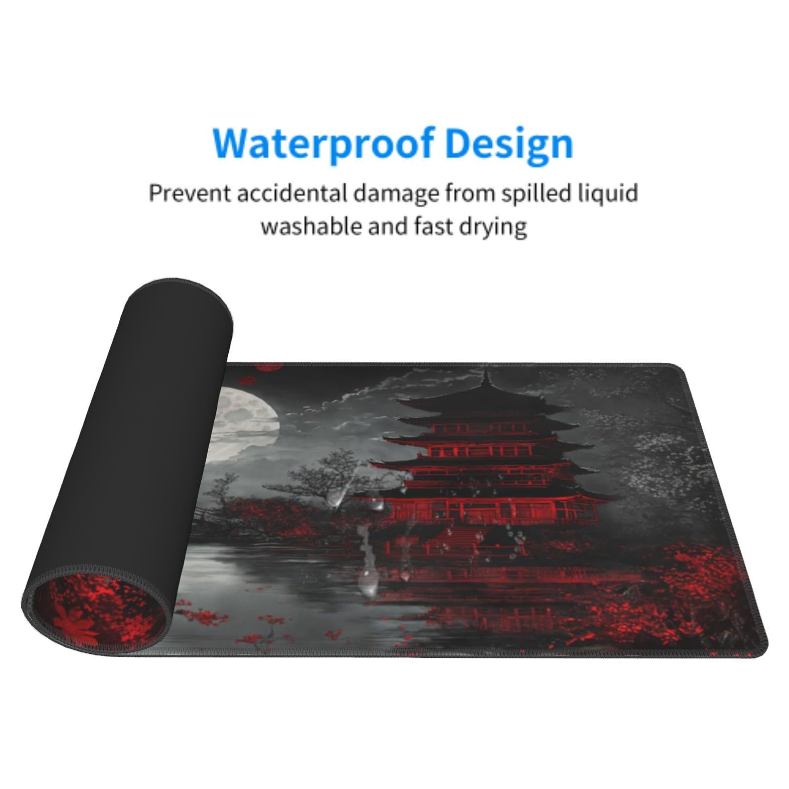 Amazon.com: Japanese Mouse Pad XXL 31.5 X 11.8 Inch Black Red