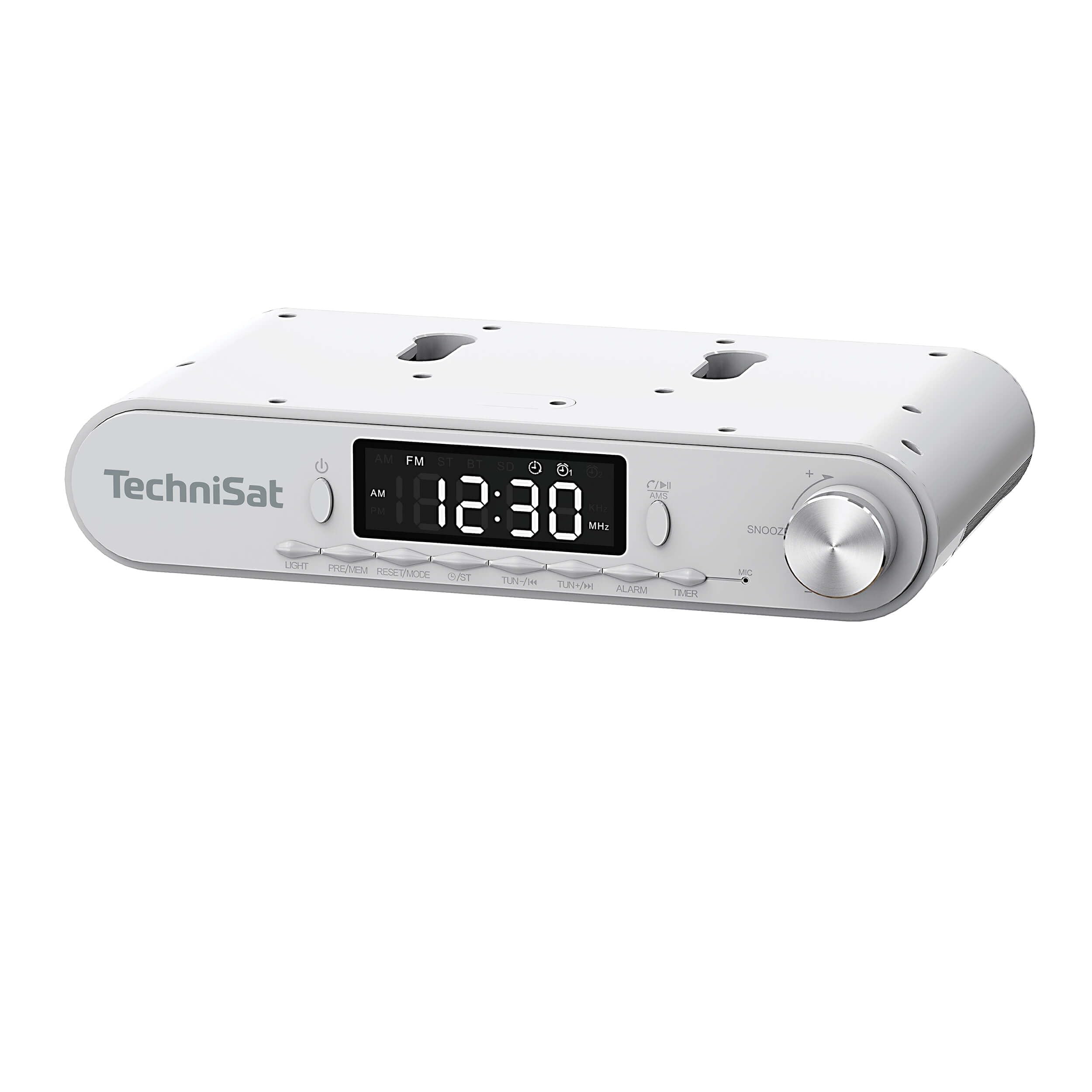 TechniSat Viola Radio de Cuisine - encastrable avec FM | écran LED, lampe de travail, minuterie, Bluetooth, fonction réveil, mains libres, haut-parleur 5 W, blanc