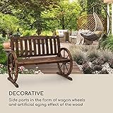 blumfeldt Murnau Gartenbank aus Echtholz dekorative Bank, flammenbehandelt - 6