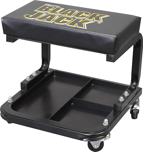 Miniatura 8 de Torin Big RED TR6300-3 250lbs Red Rolling Automotive Creeper - Asiento de garajetienda taburete mecánico acolchado con bandeja grande para