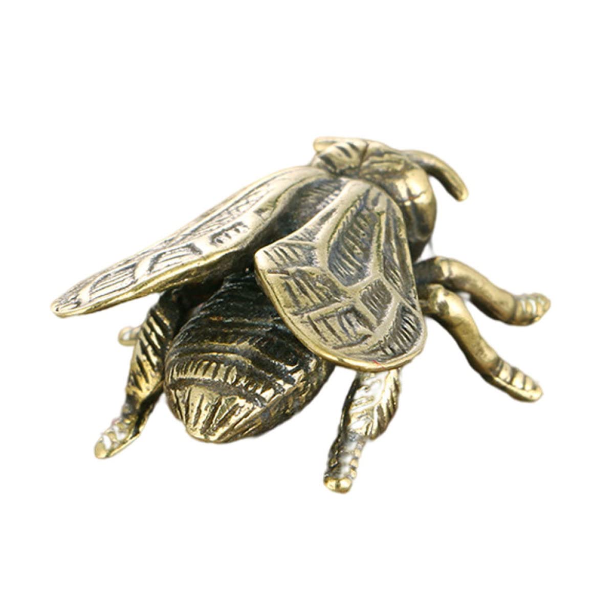 ARTIBETTERGolden Outdoor Desktop Plaything Ornament Brass Shop Sculpture Table Patio Adornment Graden Shui Tea Fengshui Housewarming Kids Bonsai Car Small Collection Room Fireplace