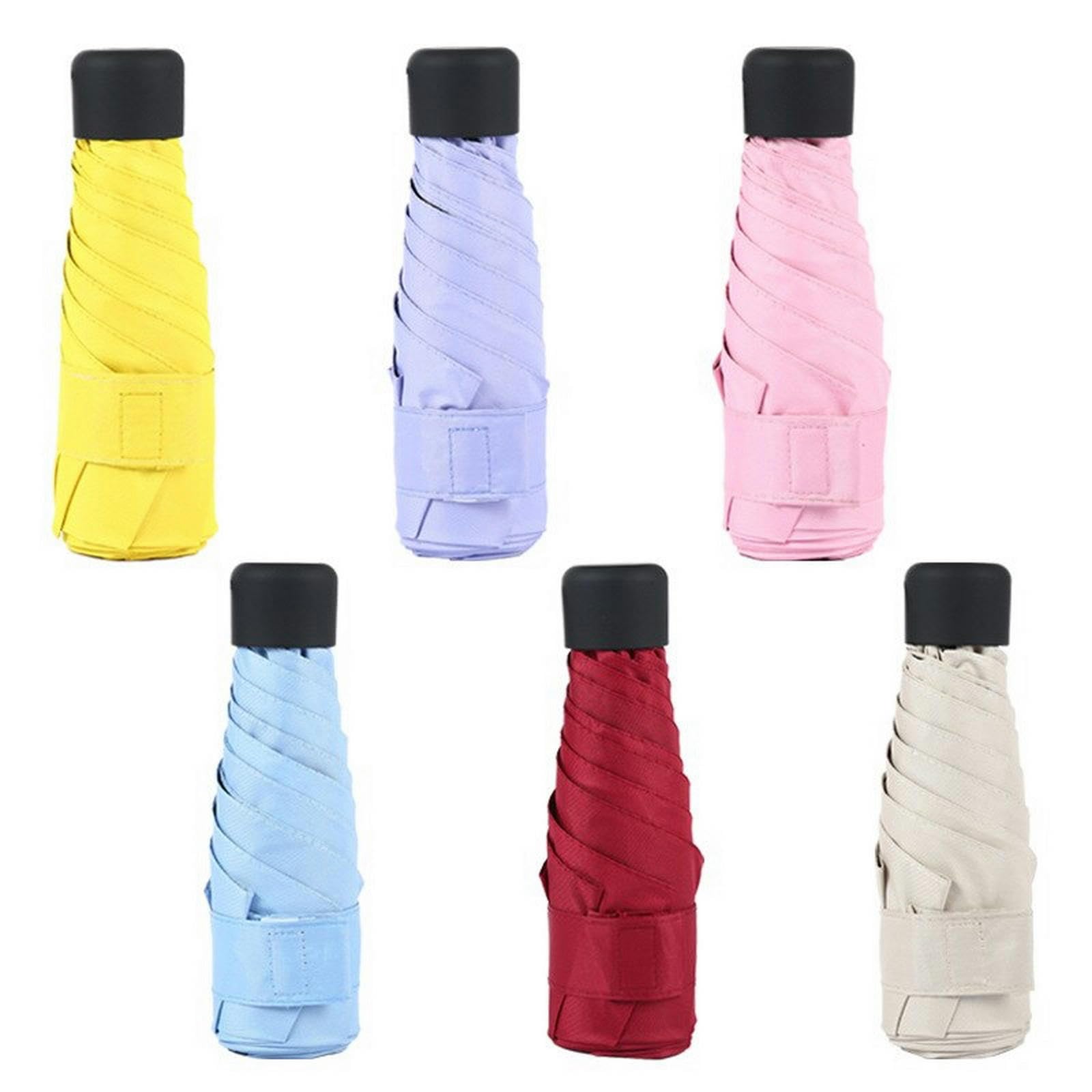 TEidea Parasol mini kieszonkowy składany parasol, unisex, odporny na warunki atmosferyczne, przenośny parasol podróżny