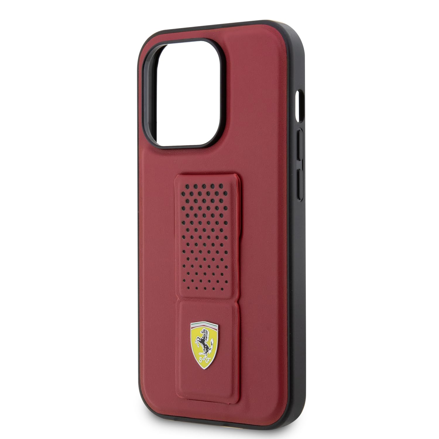 Custodia Rigida Ferrari Per IPhone 15 Pro 6.1 - Nero Con Logo In Metallo - Design Esclusivo