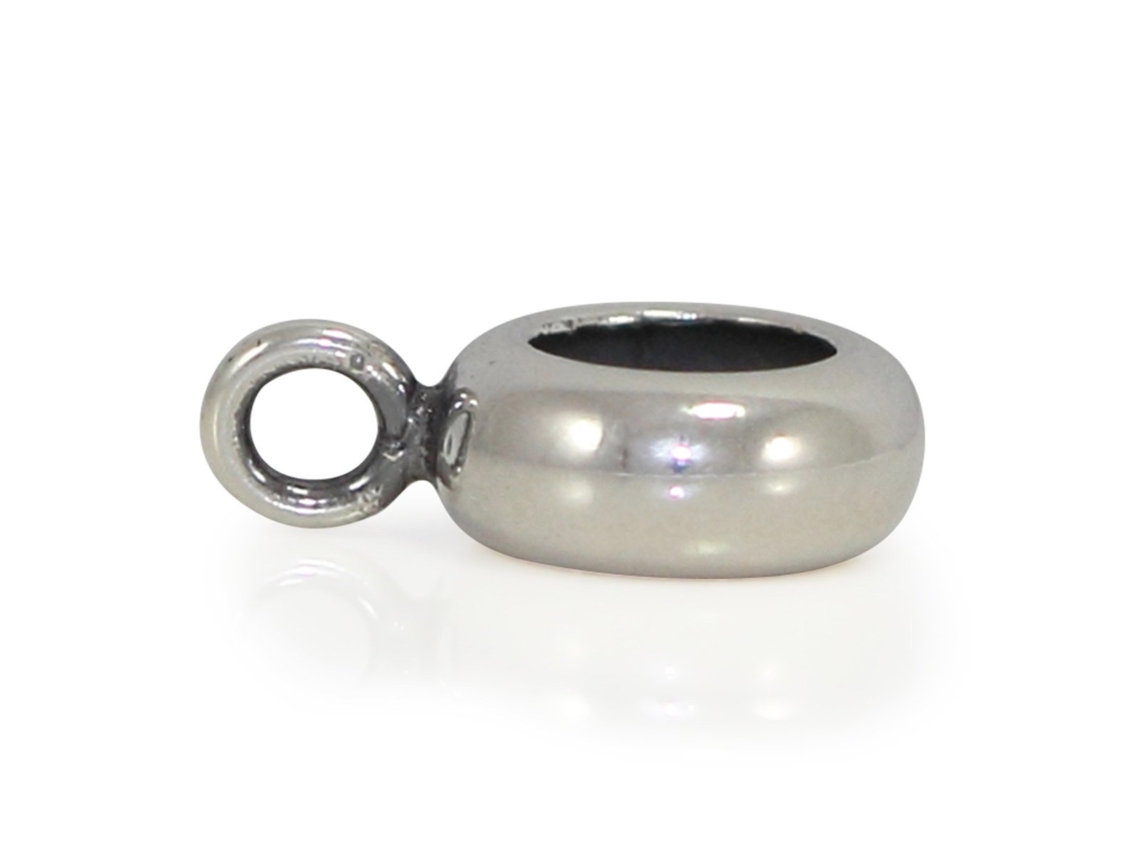 Adabele Solid Sterling Silver Gold Filled Rubber Charm Stopper Clip Spacer Beads for 3mm Snake Chain Bangle Leather Bracelet Personalized Women Jewelry