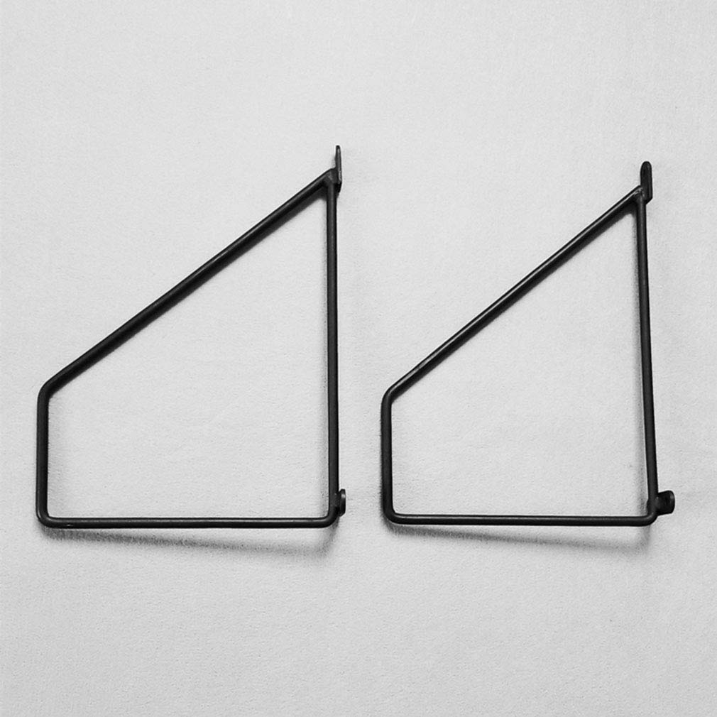 Staffe per Mensole per Pesante,Ferro Reggimensola a Triangolo,Mensole per Appendere Decorazioni per Mobili da Parete,Nere,Set di 2(40cm/15.7in)
