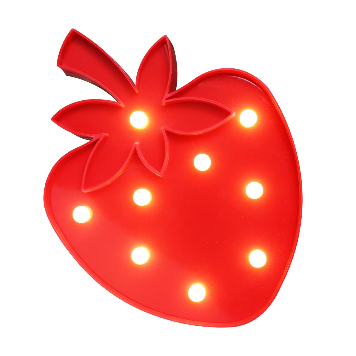 Vicila Strawberry Night Lights LED Marquee Signs, Battery Operated Strawberry Shaped Lamp for Christmas Kids, Baby, Child, Girl Gift, Nursery Room, Wall Decor- Strawberry