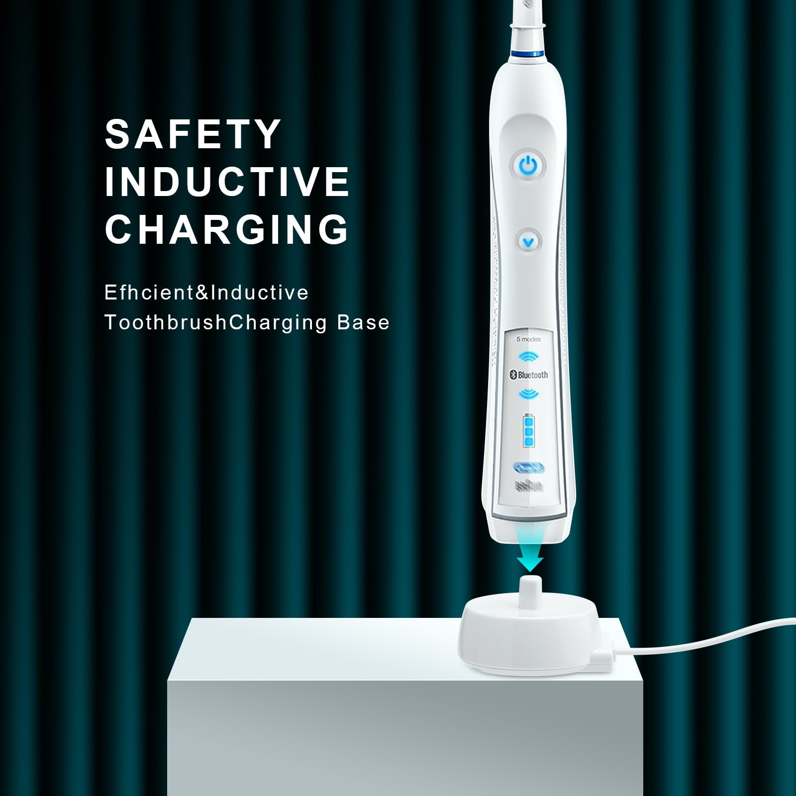 Stacja ładująca do Oral B, elektryczna ładowarka do szczoteczki do zębów Braun Oral-B Pro Series 3 Plus 1 Plus, Vitality, Pro 3 3500 3000, iO3, iO4, iO5, iO6 ładowarka do szczoteczki do zębów