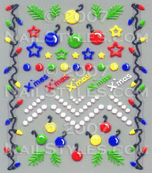 Nailstyles Chirstmas Nail Art 3 D Stickers XM-3.