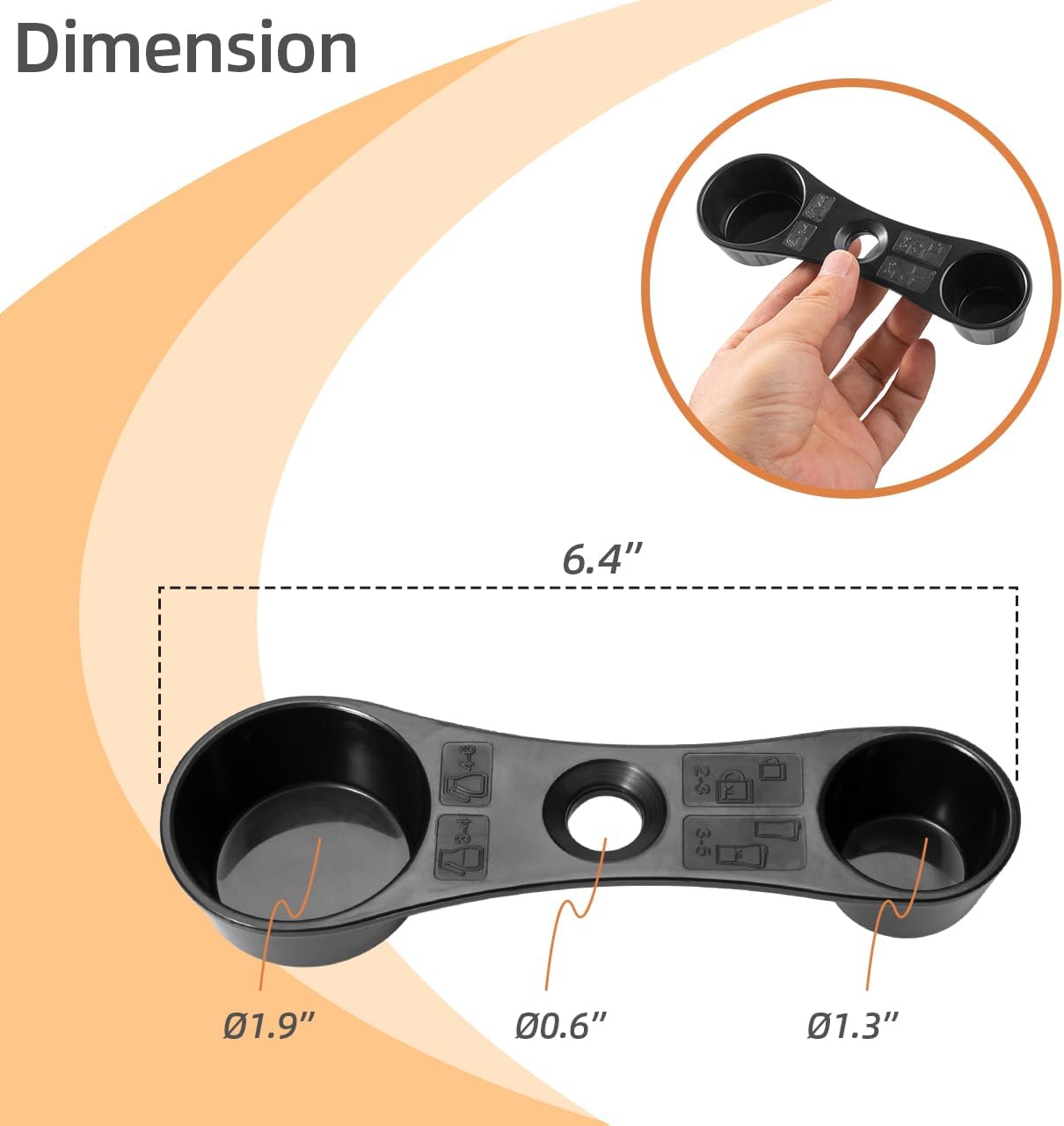 Smart Coffee Scoop Spoon for Ninja - CF090 CF091 CF092 CF097 Cuisinart Mr. Coffee Keurig K-Cup Coffee Bar Maker - Double Sided Measuring Scoop Spoon - Perfectly Measured Coffee Every Time