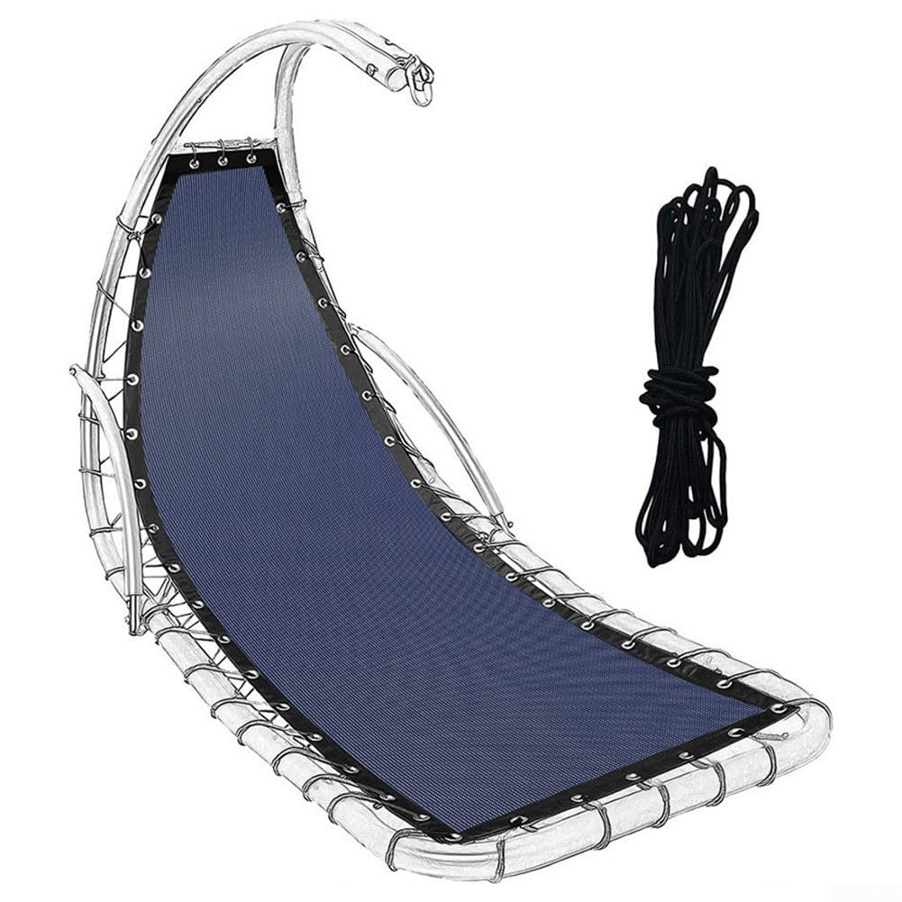 Pieza de repuesto para silla colgante, paño de asiento de repuesto, para silla columpio colgante de textileno, base de tela con cuerda, fácil de instalar para interiores y exteriores (azul marino B)