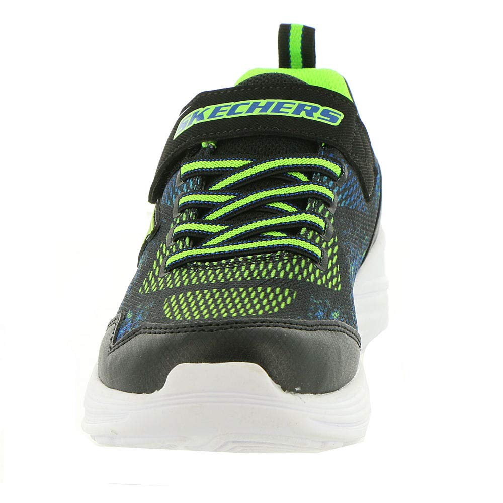 Skechers ERUPTERS III DERLO, Zapatillas para Niños, Black Mesh/ Synthetic/ Blue & Lime Trim, 36.5 EU