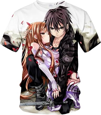 Amazon.com: Hisayhe Camiseta de anime para hombre y mujer, Kirito Yuuki  Asuna : Ropa, Zapatos y Joyería