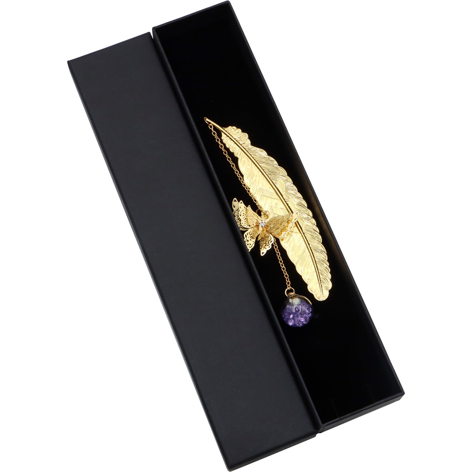Marca Metal Page Pluma 3D Mariposa Marca Página Original Mujer, Regalo Amante Regalos de Cumpleaños para el Día de San Valentín para Mujeres Niñas Su Novia Mamá Abuela y Mujer