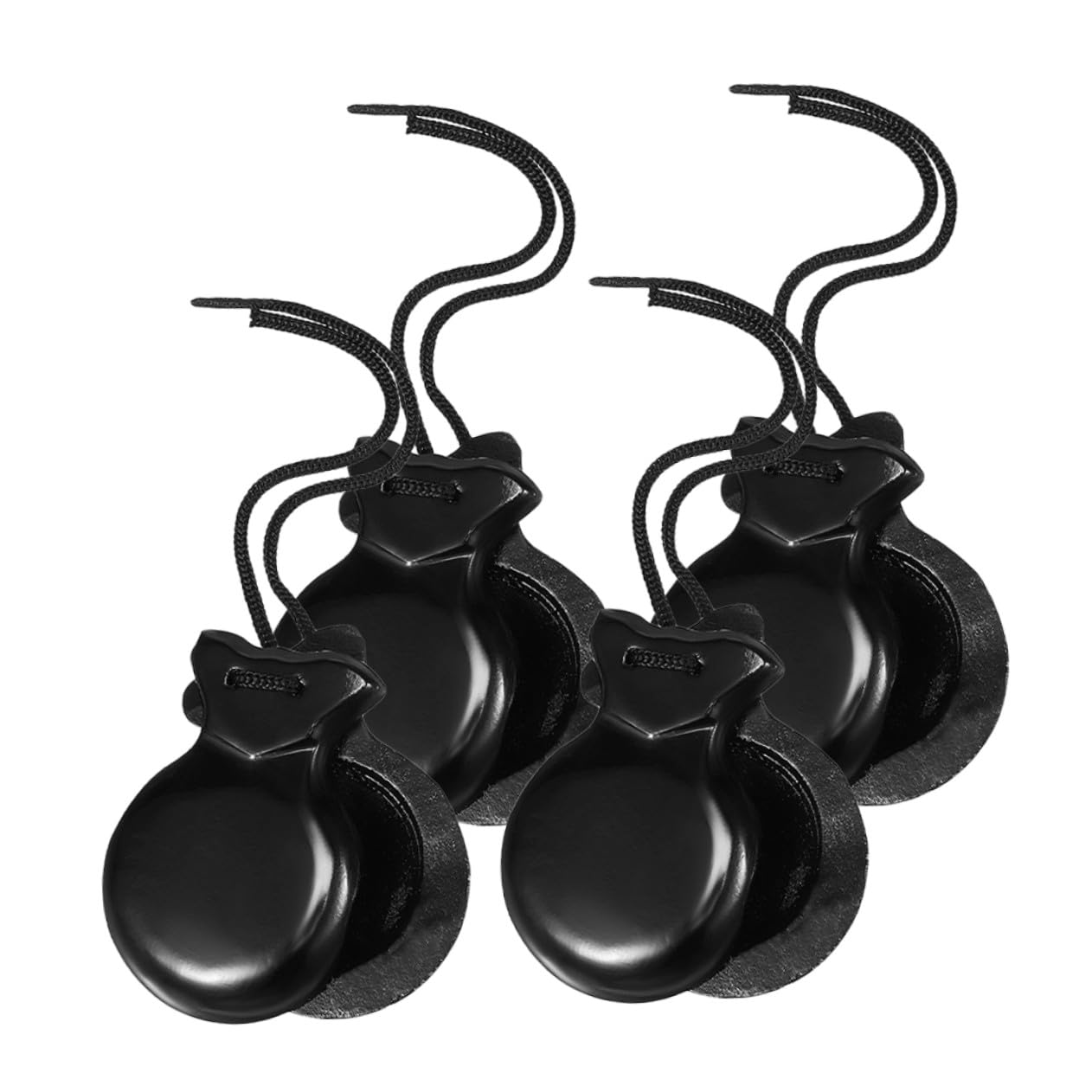 GALPADA 4pezzi Nacchere Spagnole in Legno Strumento Musicale Percussione Nacchere Per Dita Piccole Musicali Per Principianti e Esecuzioni Gruppo