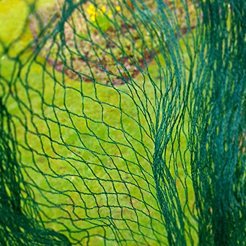 Bird Netting 4m x 10m | Heavy Duty Garden Mesh Anti Pigeon Rabbit Plant Protection for Strawberry Soft Fruit Trees Hoop Tunnels Veg Cages | UV Resistant, Green