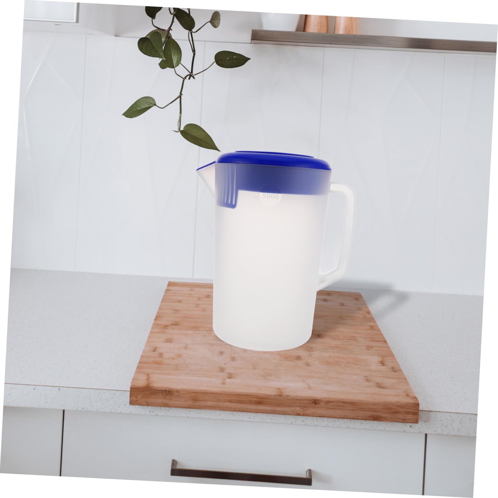 SHINEOFI Brocca per Bevande ad Alta Capacità 5l in Plastica con Finitura Opaca, Manico Ergonomico e Coperchio Antipolvere, per Tè Freddo, Succhi e Uso Commerciale in Ristoranti e Bar
