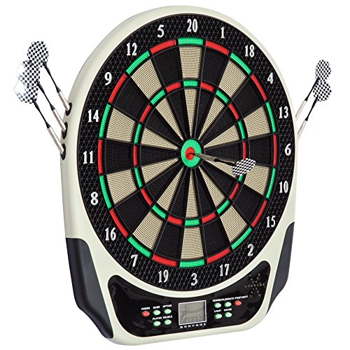 HOMCOM Diana electrónica 6 Dardos Juego Digital con Sonido 18 Juegos 159...
