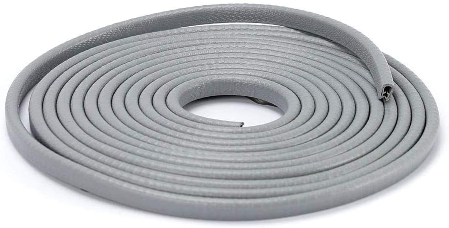 Car Door Edge Guards Strip U Shape Flexible Car Door Protector Rubber Anti-Collision Rubber Trim Seal Lining Protect from Chips, Scratches Fits for Most Universal Vehicle (Black) 5Mtr