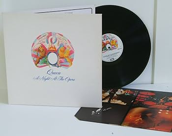 QUEEN A Night at the Opera. First UK press 1975 BLAIR stamper on QUEEN A Night at the Opera. First UK press 1975 BLAIR stamper on